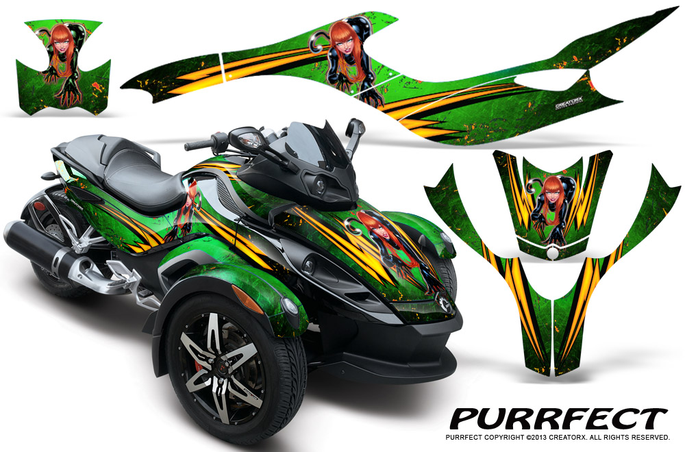 CAN-AM SPYDER Graphics Kit Purrfect Green